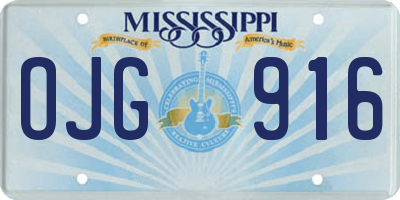 MS license plate OJG916