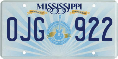 MS license plate OJG922