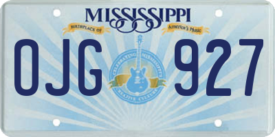 MS license plate OJG927