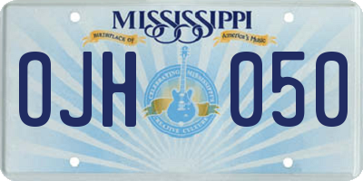 MS license plate OJH050