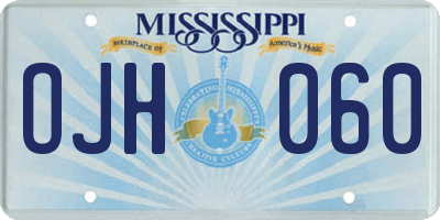 MS license plate OJH060