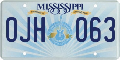 MS license plate OJH063