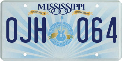 MS license plate OJH064