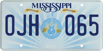 MS license plate OJH065