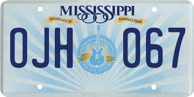 MS license plate OJH067