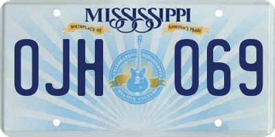 MS license plate OJH069