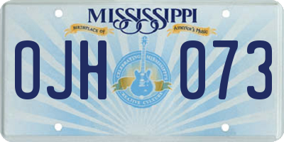MS license plate OJH073
