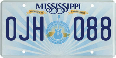 MS license plate OJH088
