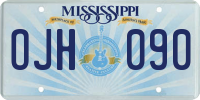 MS license plate OJH090
