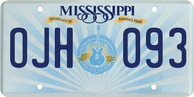 MS license plate OJH093
