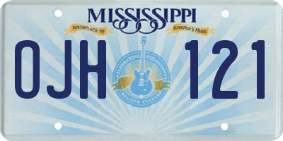 MS license plate OJH121