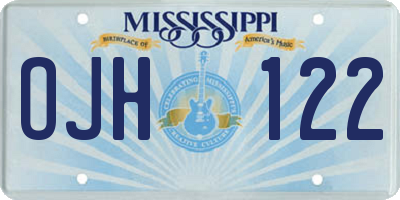 MS license plate OJH122