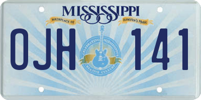 MS license plate OJH141