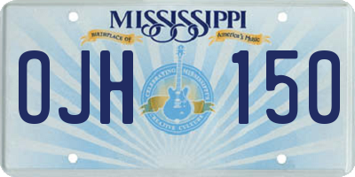MS license plate OJH150