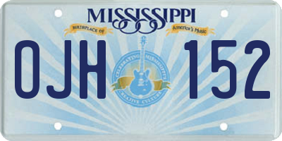 MS license plate OJH152