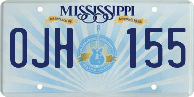 MS license plate OJH155
