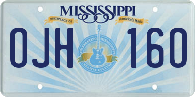MS license plate OJH160