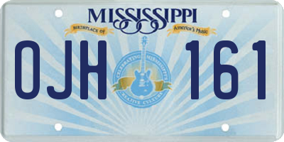 MS license plate OJH161