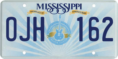 MS license plate OJH162