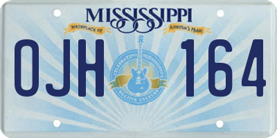 MS license plate OJH164