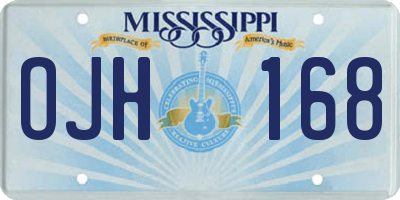 MS license plate OJH168