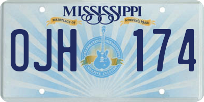 MS license plate OJH174