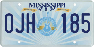 MS license plate OJH185