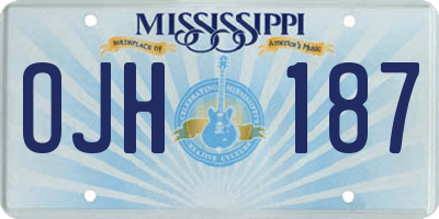 MS license plate OJH187