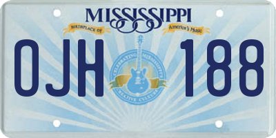 MS license plate OJH188