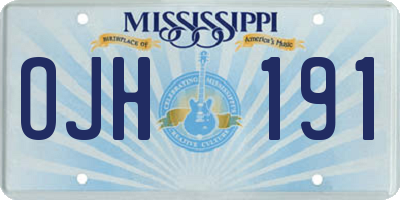 MS license plate OJH191