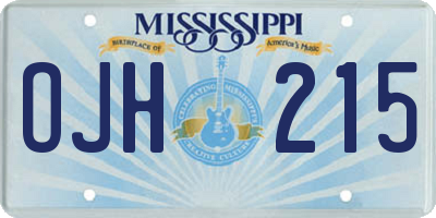 MS license plate OJH215
