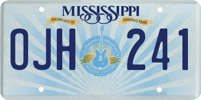 MS license plate OJH241