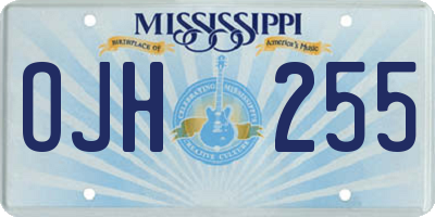 MS license plate OJH255
