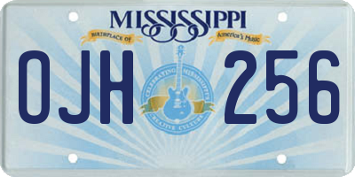 MS license plate OJH256