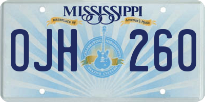 MS license plate OJH260