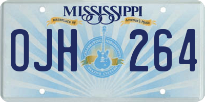 MS license plate OJH264