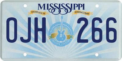 MS license plate OJH266
