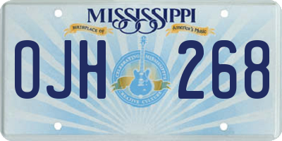 MS license plate OJH268