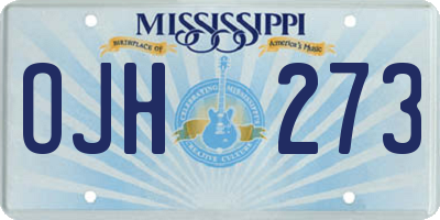 MS license plate OJH273