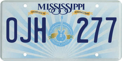 MS license plate OJH277