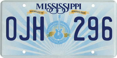 MS license plate OJH296