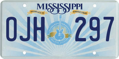 MS license plate OJH297