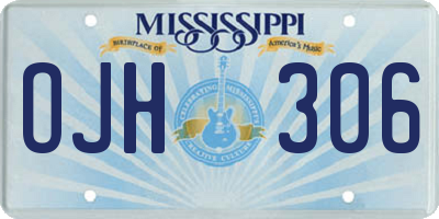MS license plate OJH306