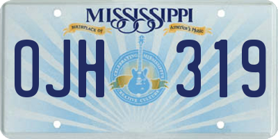 MS license plate OJH319