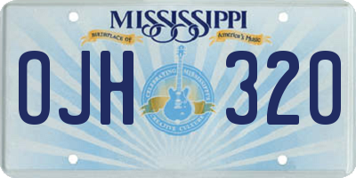 MS license plate OJH320