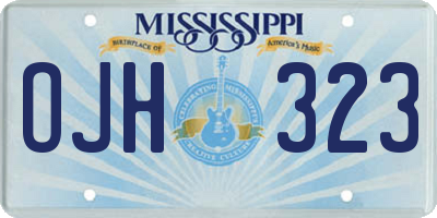 MS license plate OJH323