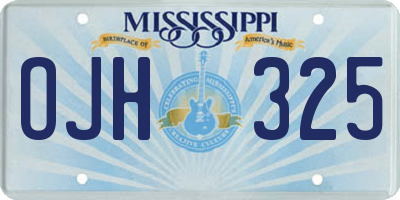 MS license plate OJH325