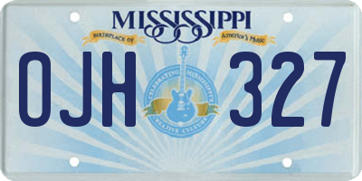 MS license plate OJH327