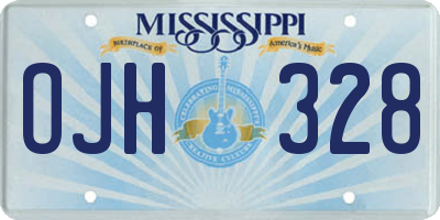 MS license plate OJH328