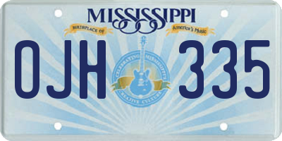 MS license plate OJH335